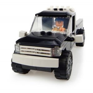 Pickup Truck with Trailer & New Holland Tractor with Front Loader Building Block Kit